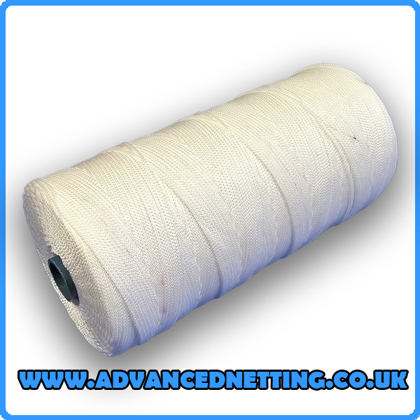 1.3mm (210/8x8) White Braided Nylon Twine (1 kilo spool)